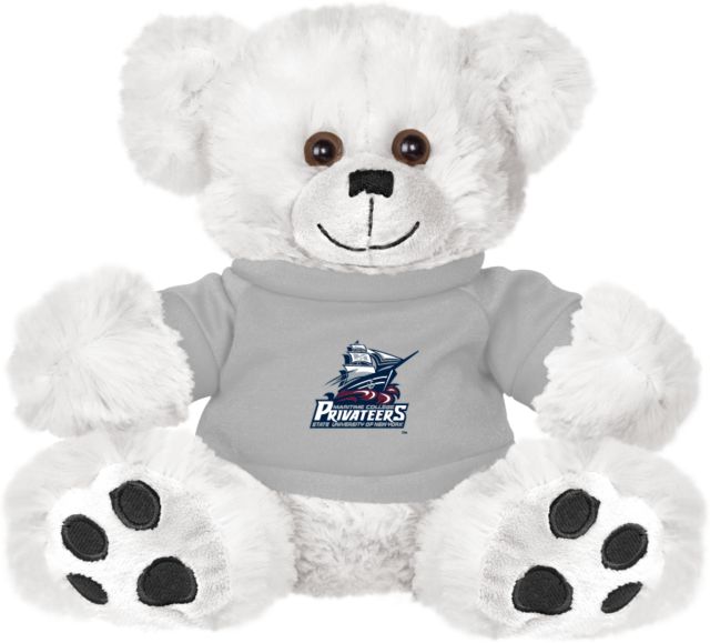 SUNY Maritime Plush Big Paw 8 1/2 inch Bear w/ Shirt SUNY Maritime Primary Mark - ONLINE ONLY