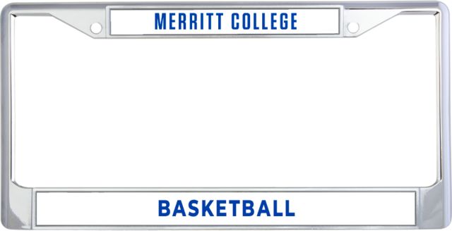 Merritt College Metal License Plate Frame in Merritt College Flat