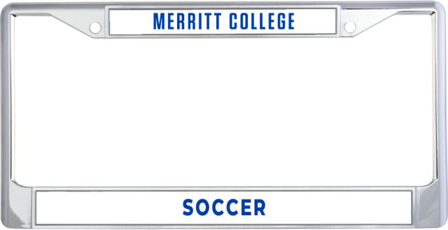 Merritt College Metal License Plate Frame in Merritt College Flat