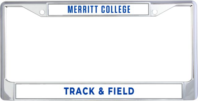 Merritt College Metal License Plate Frame in Merritt College Flat