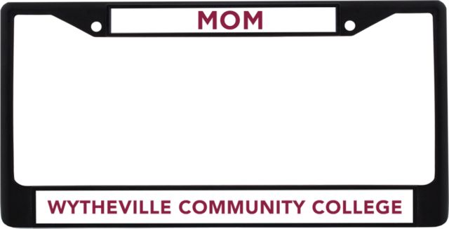 Wytheville Mom Metal License Plate Frame in Flat Wordmark - ONLINE ONLY