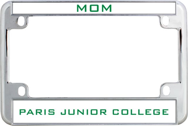 Paris Junior College Metal Motorcycle License Plate Frame in Mom - ONLINE ONLY