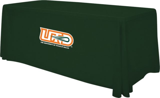 UT Dallas 6 foot Table Throw UTD - UTD with School Name Athletic Mark - ONLINE ONLY