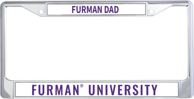 Furman Dad Metal License Plate Frame in Furman University - ONLINE ONLY