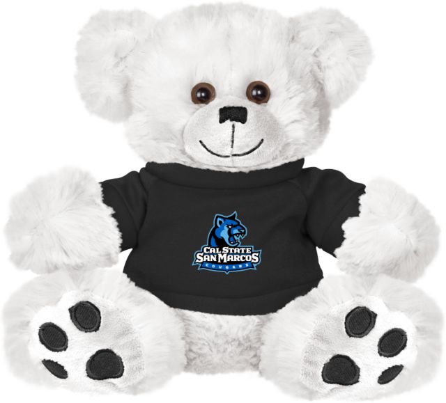 Cal State San Marcos Plush Big Paw 8 1/2 inch Bear w/Black Shirt Primary Logo - ONLINE ONLY