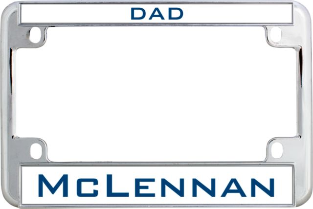 McLennan Metal Motorcycle License Plate Frame in Dad - ONLINE ONLY