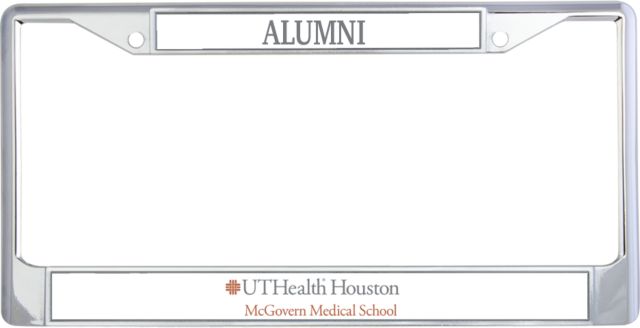 UTHealth Metal License Plate Frame in UTHealth Houston McGovern Medical School