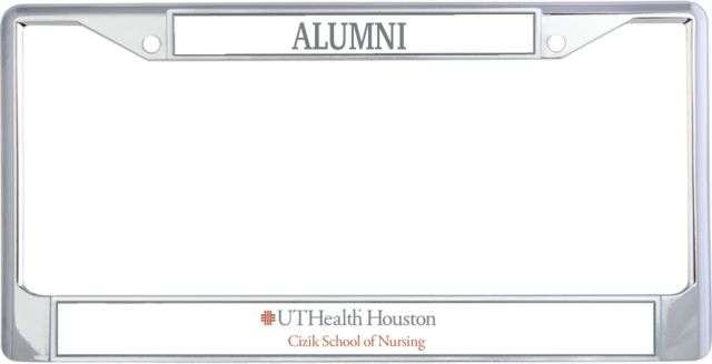 UTHealth Metal License Plate Frame in UTHealth Houston Cizik School of Nursing