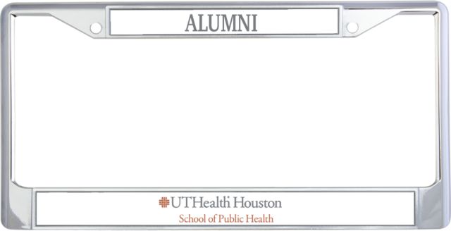 UTHealth Metal License Plate Frame in UTHealth Houston School of Public Health