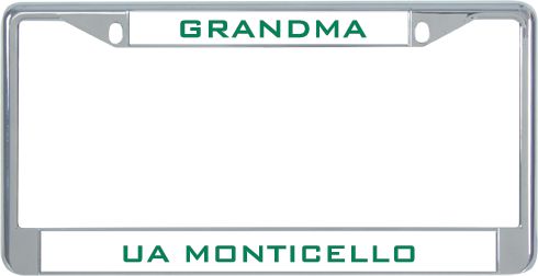 Arkansas Monticello Metal License Plate Frame in Grandma - ONLINE ONLY