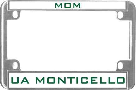 Arkansas Monticello Metal Motorcycle License Plate Frame in Mom - ONLINE ONLY