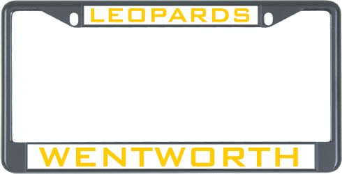Wentworth Metal License Plate Frame in Leopards - ONLINE ONLY