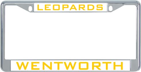 Wentworth Metal License Plate Frame in Leopards - ONLINE ONLY