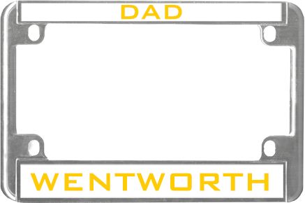 Wentworth Metal Motorcycle License Plate Frame in Dad - ONLINE ONLY