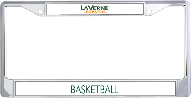 LaVerne Metal License Plate Frame in University of La Verne  Leopards Wordmark Flat