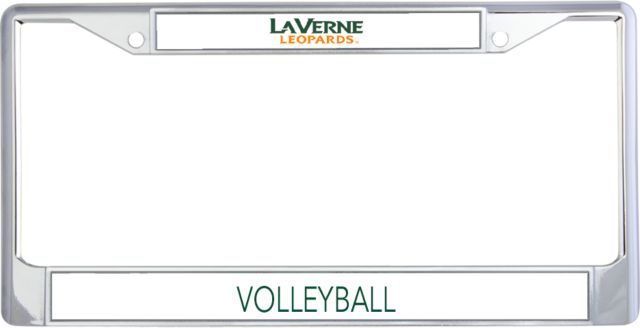 LaVerne Metal License Plate Frame in University of La Verne  Leopards Wordmark Flat