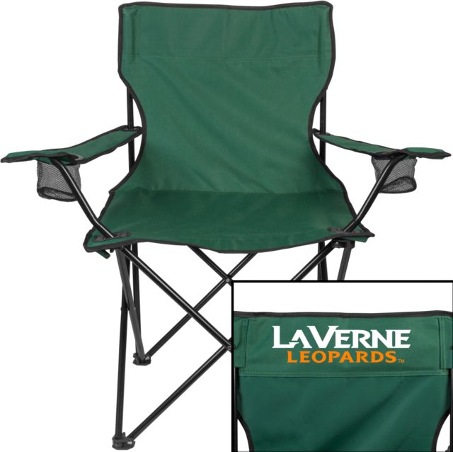 LaVerne Deluxe Green Captains Chair University of La Verne  Leopards Wordmark Flat