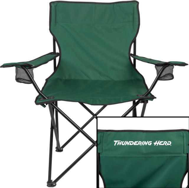 Marshall Deluxe Green Captains Chair Marshall University Thundering Herd Wordmark - ONLINE ONLY