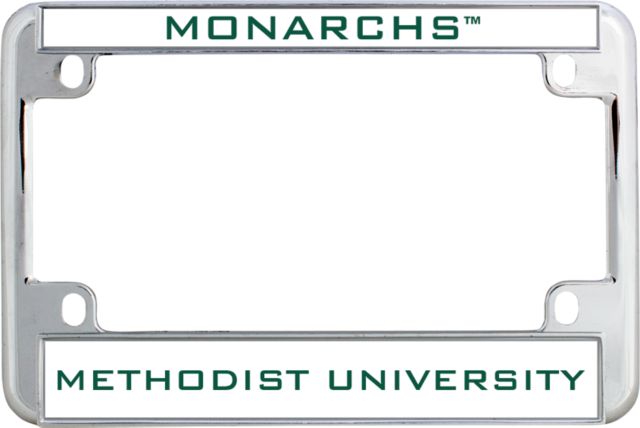 Methodist Metal Motorcycle License Plate Frame in Monarchs - ONLINE ONLY