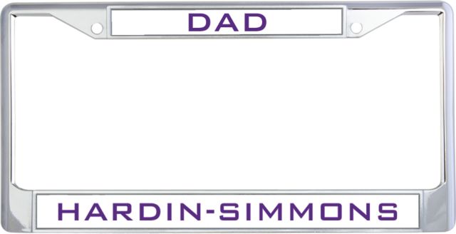Hardin Simmons Dad Metal License Plate Frame - ONLINE ONLY