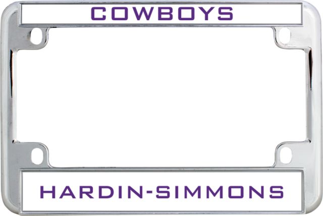Hardin Simmons Metal Motorcycle License Plate Frame in Cowboys - ONLINE ONLY