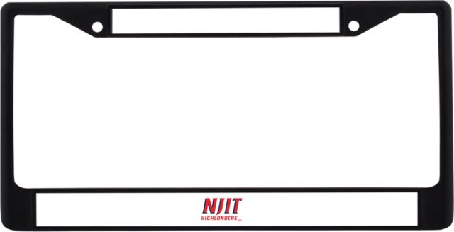 NJIT Metal License Plate Frame in NJIT Highlanders Stacked - ONLINE ONLY