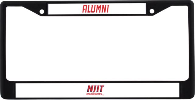 NJIT Alumni Metal License Plate Frame in NJIT Highlanders Stacked - ONLINE ONLY