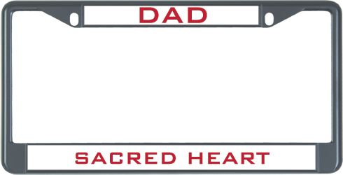 Sacred Heart Dad Metal License Plate Frame in Dad - ONLINE ONLY