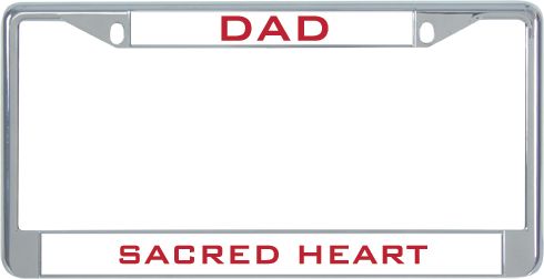 Sacred Heart Dad Metal License Plate Frame in Dad - ONLINE ONLY