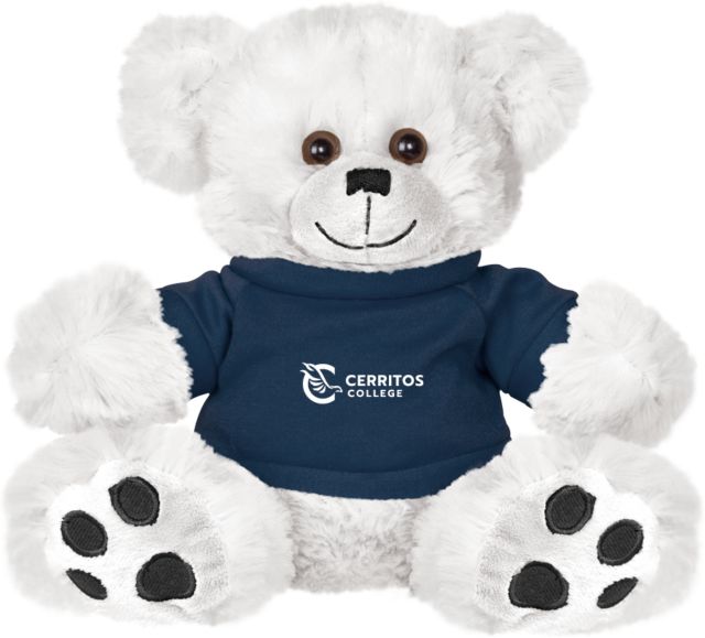 Cerritos College Plush Big Paw 8 1/2 inch Bear w/Navy Shirt Cerritos College Flat - ONLINE ONLY