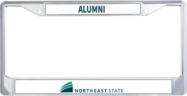 Northeast State Alumni Metal License Plate Frame in Northeast State with Icon Flat - ONLINE ONLY