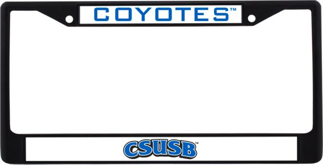 Cal State San Bernardino Metal License Plate Frame in Coyotes - ONLINE ONLY