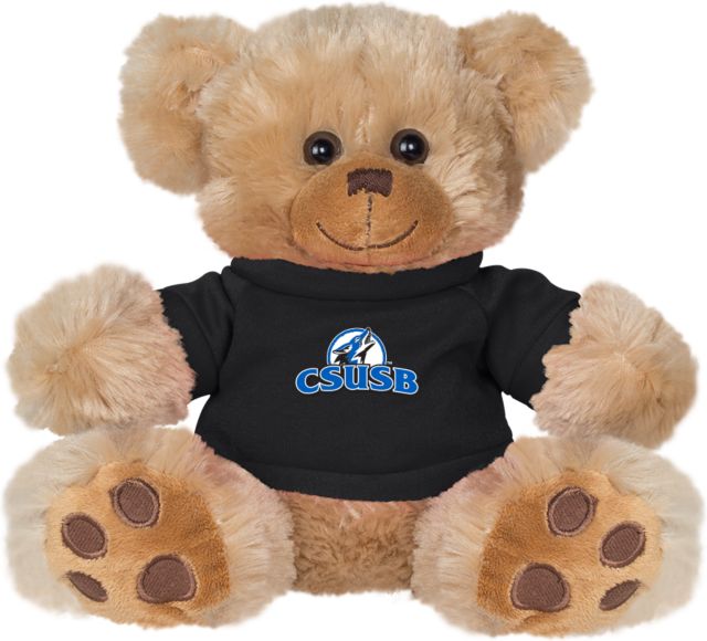 Cal State San Bernardino Plush Big Paw 8 1/2 inch Bear w/Black Shirt Primary Logo - ONLINE ONLY