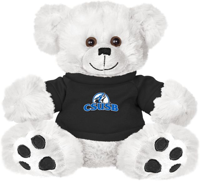 Cal State San Bernardino Plush Big Paw 8 1/2 inch Bear w/Black Shirt Primary Logo - ONLINE ONLY