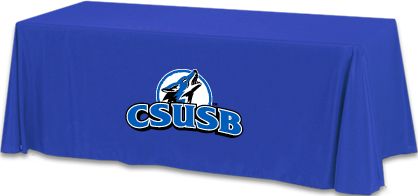 Cal State San Bernardino 6 foot Table Throw Primary Logo - ONLINE ONLY