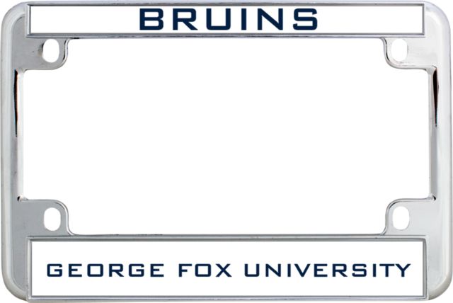 George Fox Metal Motorcycle License Plate Frame in Bruins - ONLINE ONLY
