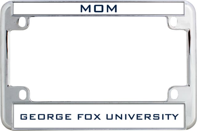 George Fox Metal Motorcycle License Plate Frame in Mom - ONLINE ONLY