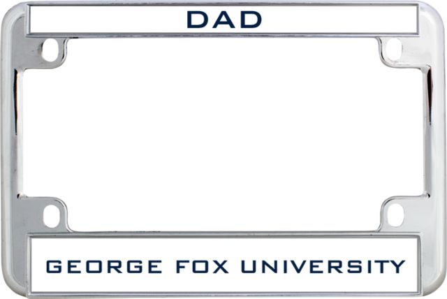 George Fox Metal Motorcycle License Plate Frame in Dad - ONLINE ONLY