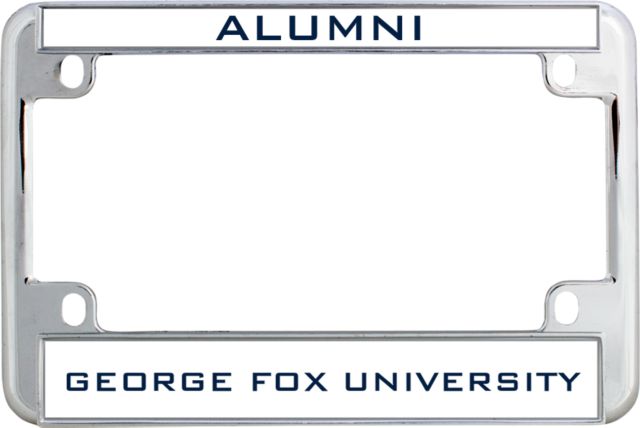 George Fox Metal Motorcycle License Plate Frame in Alumni - ONLINE ONLY