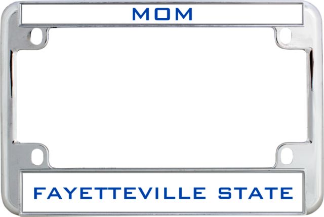 Fayetteville Metal Motorcycle License Plate Frame in Mom - ONLINE ONLY