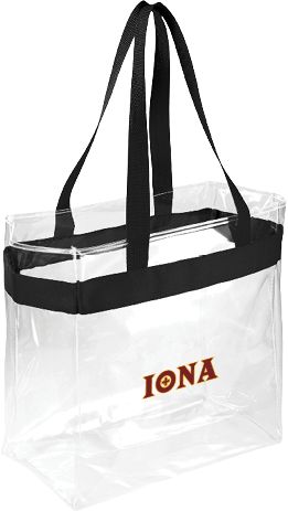 Iona Game Day Clear Stadium Tote Iona Wordmark - ONLINE ONLY