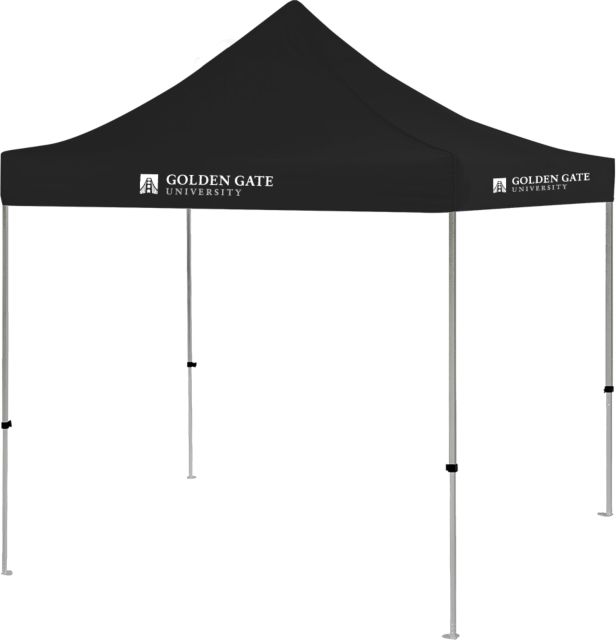 Golden Gate 9 ft x 9 ft Tent Golden Gate University Stack Left - ONLINE ONLY