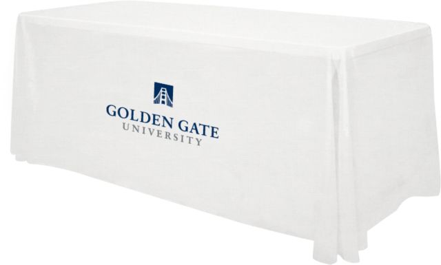 Golden Gate 6 foot Table Throw Golden Gate University Stacked - ONLINE ONLY