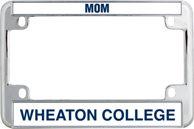 Wheaton College IL Metal Motorcycle License Plate Frame in Wheaton College - ONLINE ONLY