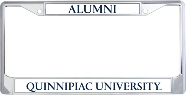 Quinnipiac Alumni Metal License Plate Frame in Chrome Alumni - ONLINE ONLY