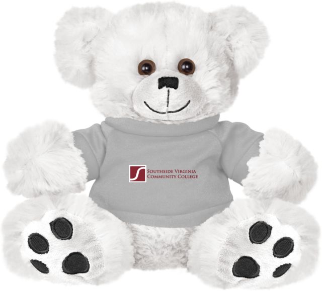 Virginia CC System Plush Big Paw 8 1/2 inch Bear w/Grey Shirt Southside Virginia Community College - ONLINE ONLY