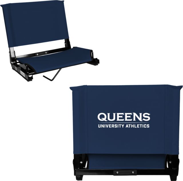 Queens U of Charlotte Stadium Chair Queens University Athletics Wordmark - ONLINE ONLY