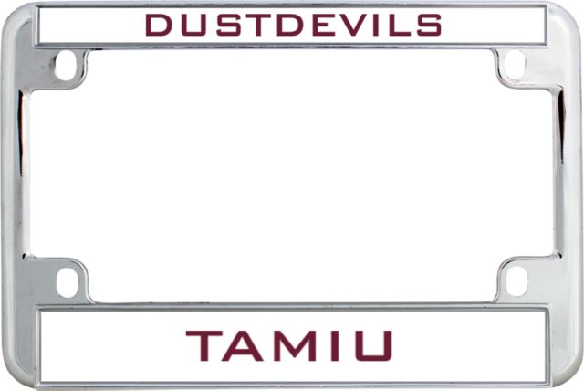TAMIU Metal Motorcycle License Plate Frame in Dustdevils - ONLINE ONLY