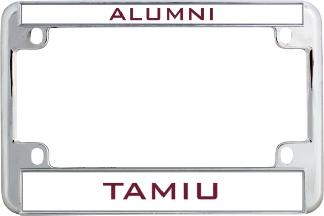 TAMIU Metal Motorcycle License Plate Frame in Alumni - ONLINE ONLY