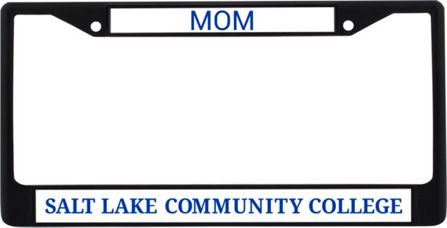 Salt Lake Community Mom Metal License Plate Frame in Flat Word Mark - ONLINE ONLY